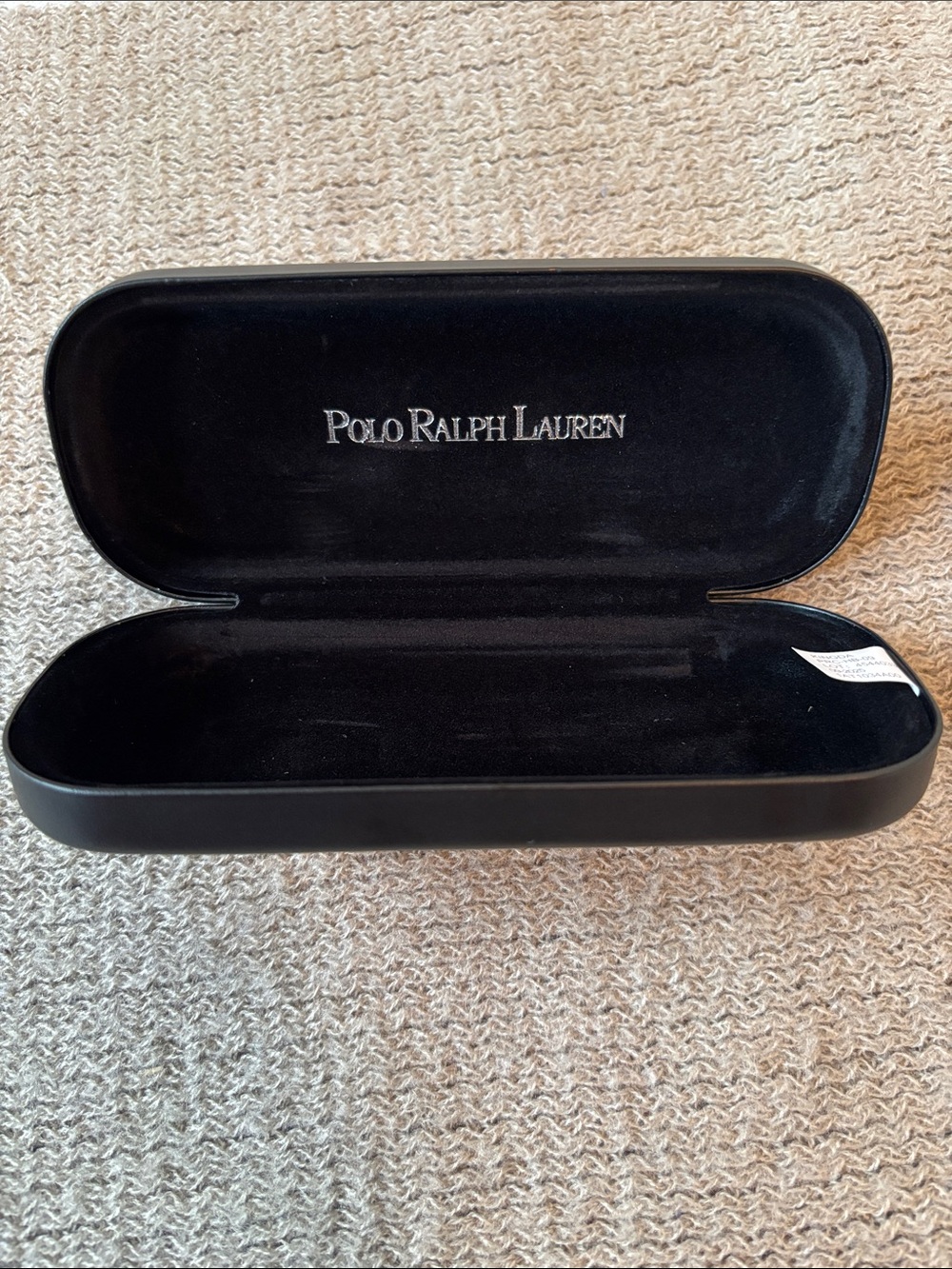 Polo by Ralph Lauren Black Eyewear Case with Velvet Interior
